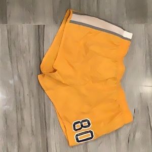 Vintage bright orange althletic shorts from pink size small 100% polyester